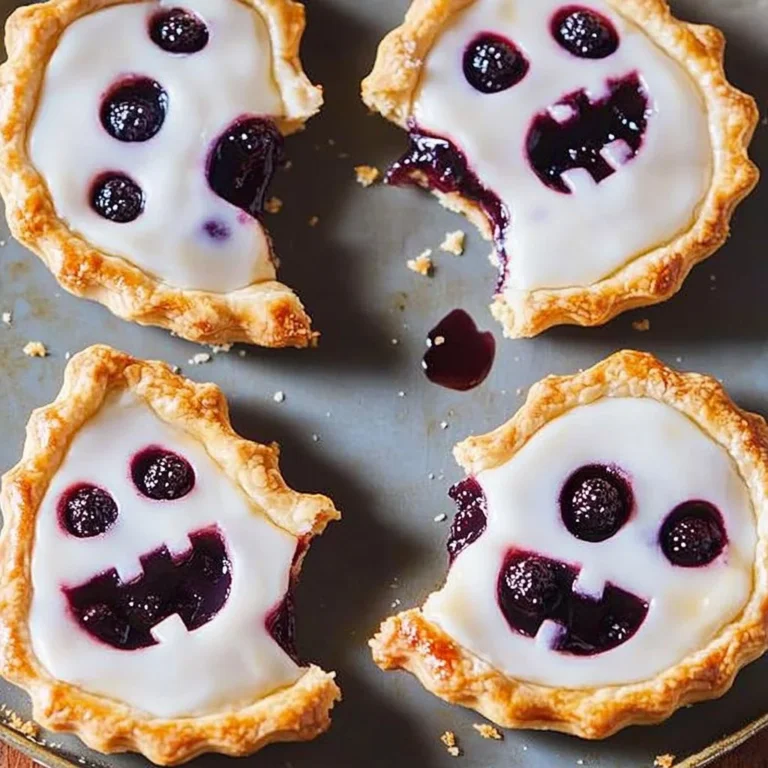 Delicious Boo-Berry Pies filled with succulent huckleberries for festive occasions.