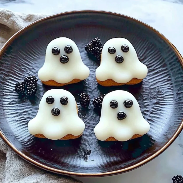 Boo-tiful Berry Ghosts dessert for Halloween celebration