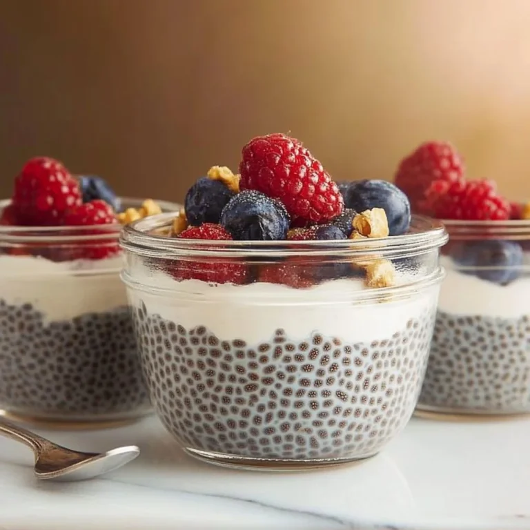 Delicious chia pudding topped with fresh fruits and nuts in a bowl