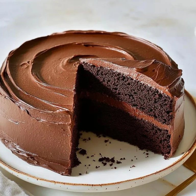 Deliciously rich chocolate cake with frosting and decorations.