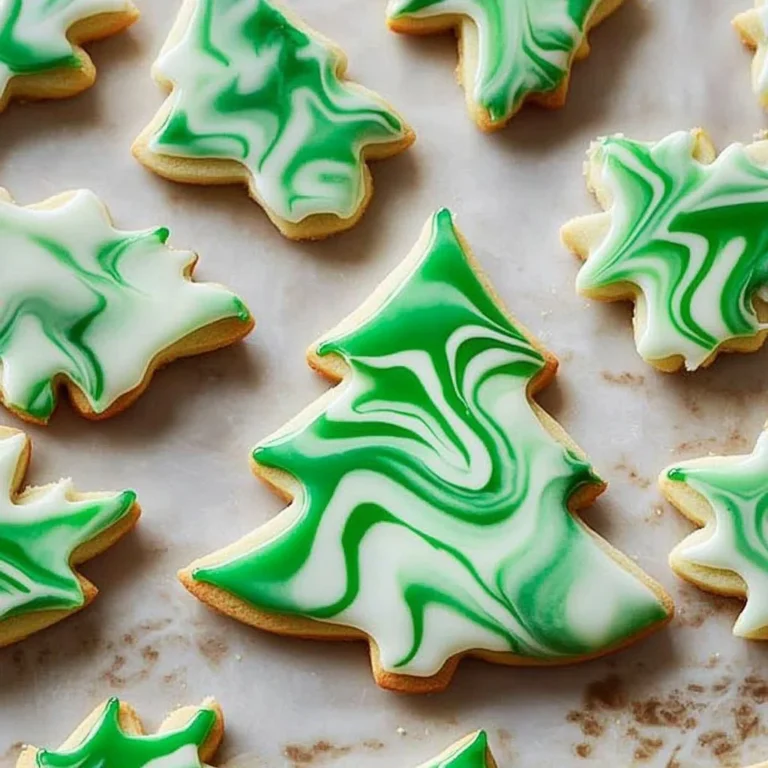 Colorful Christmas Tree Cookies decorated with icing and sprinkles