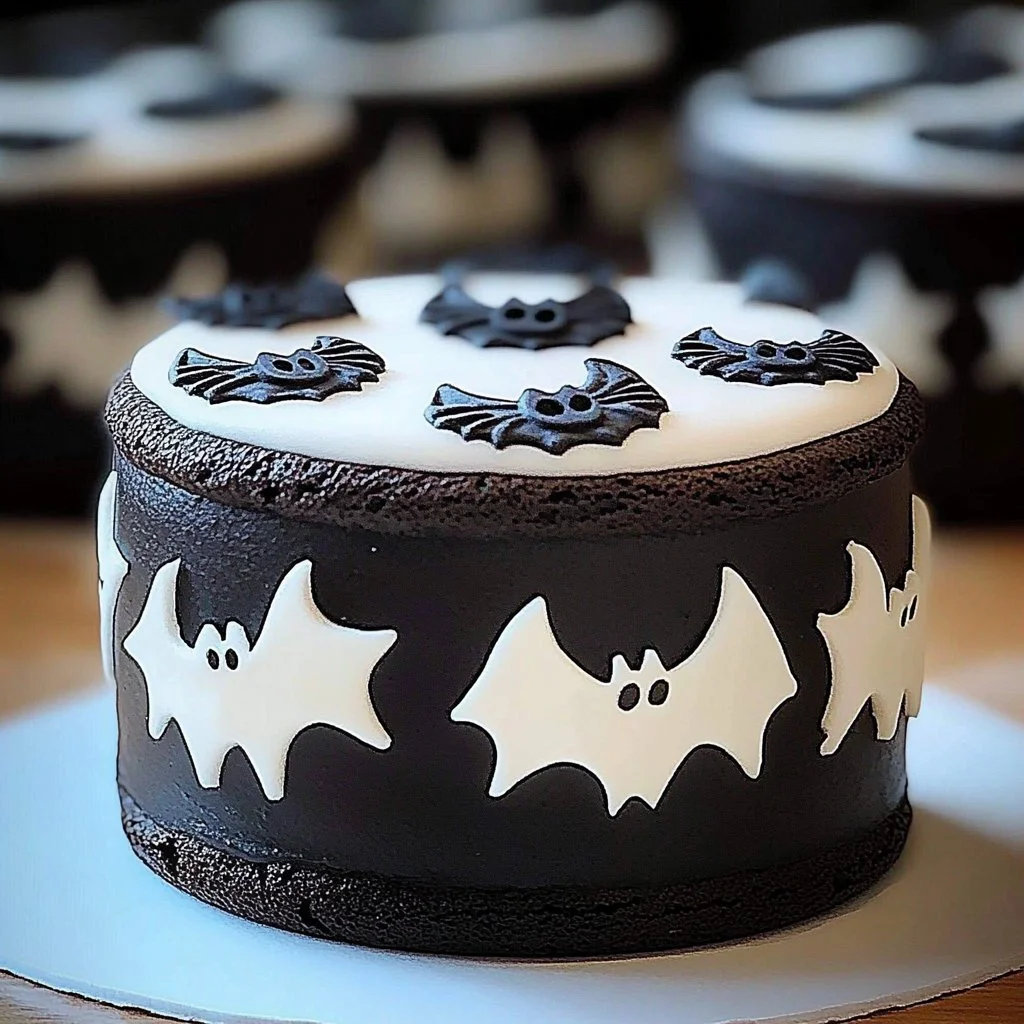 Cute Bat Oreos decorated for Halloween