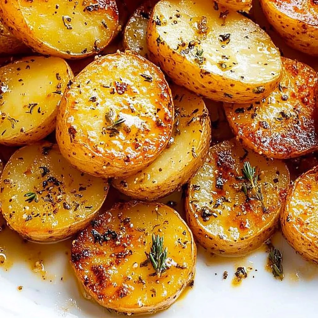 Delicious melting potatoes served with herbs and butter