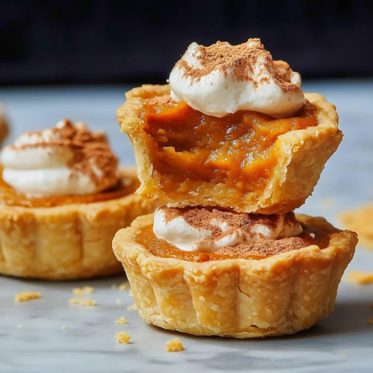 Mini pumpkin pies with whipped cream on a dessert plate