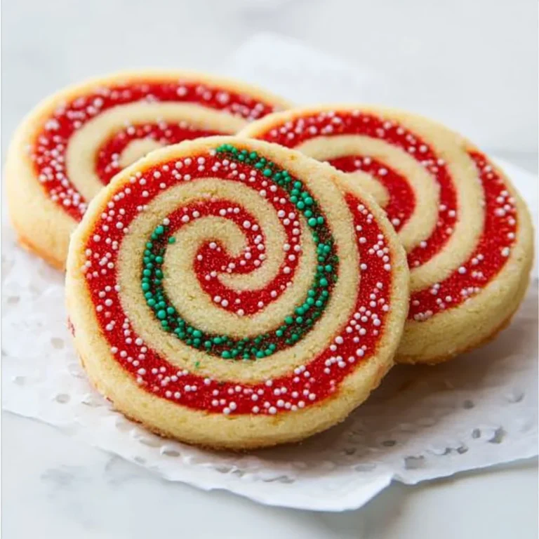A plate of colorful pinwheel cookies arranged beautifully