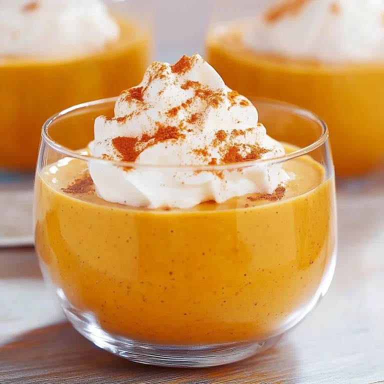 Delicious homemade pumpkin pudding served in a bowl with a sprinkle of cinnamon.
