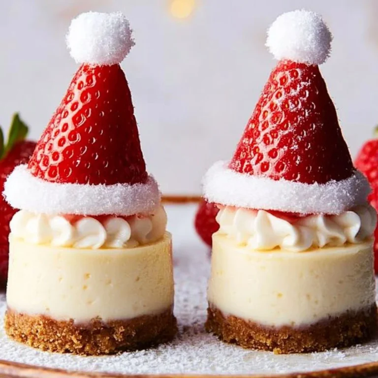 Festive Santa Hat cheesecake bites served on a holiday platter