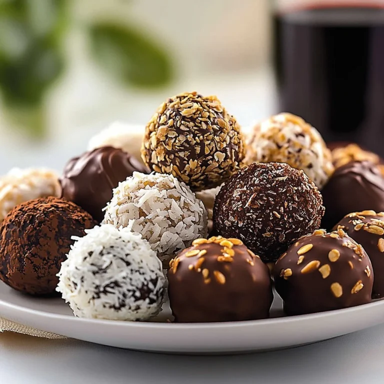 Assorted no-bake holiday truffle bites arranged on a festive platter