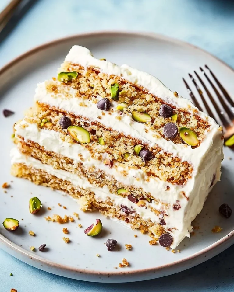 Delicious Cannoli Icebox Cake layered with creamy filling and chocolate chips