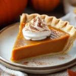 Classic Bourbon Pumpkin Pie with rich pumpkin filling and a hint of bourbon