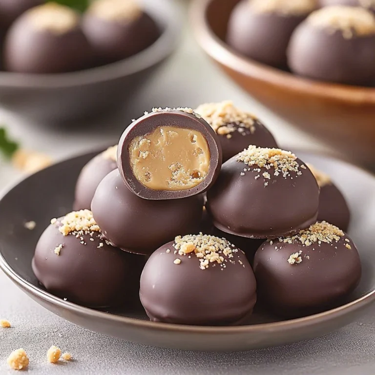 Delicious Classic Buckeye Balls made with peanut butter and chocolate