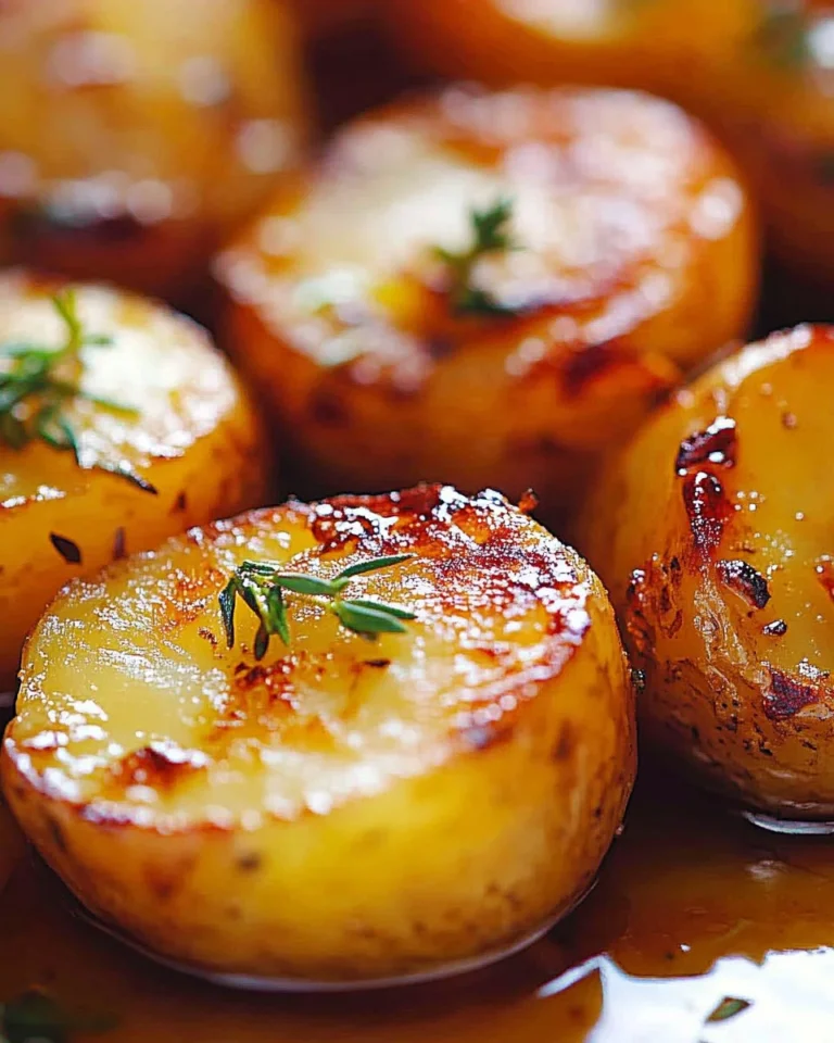 Delicious roasted garlic Idaho potatoes served on a plate