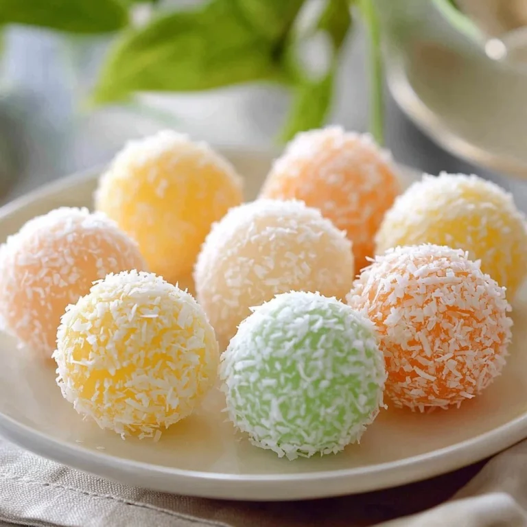 Easter Bunny Coconut Tails decorated with pastel colors and bunny shapes.