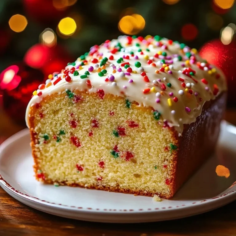 Festive buttermilk bread loaded with sprinkles for a joyful Christmas treat