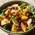 Colorful Hearty Harvest Salad with fresh vegetables and grains