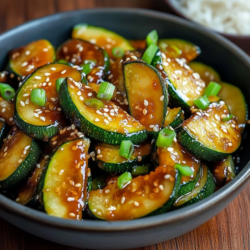 Delicious Hibachi Zucchini, grilled to perfection with soy sauce and vegetables