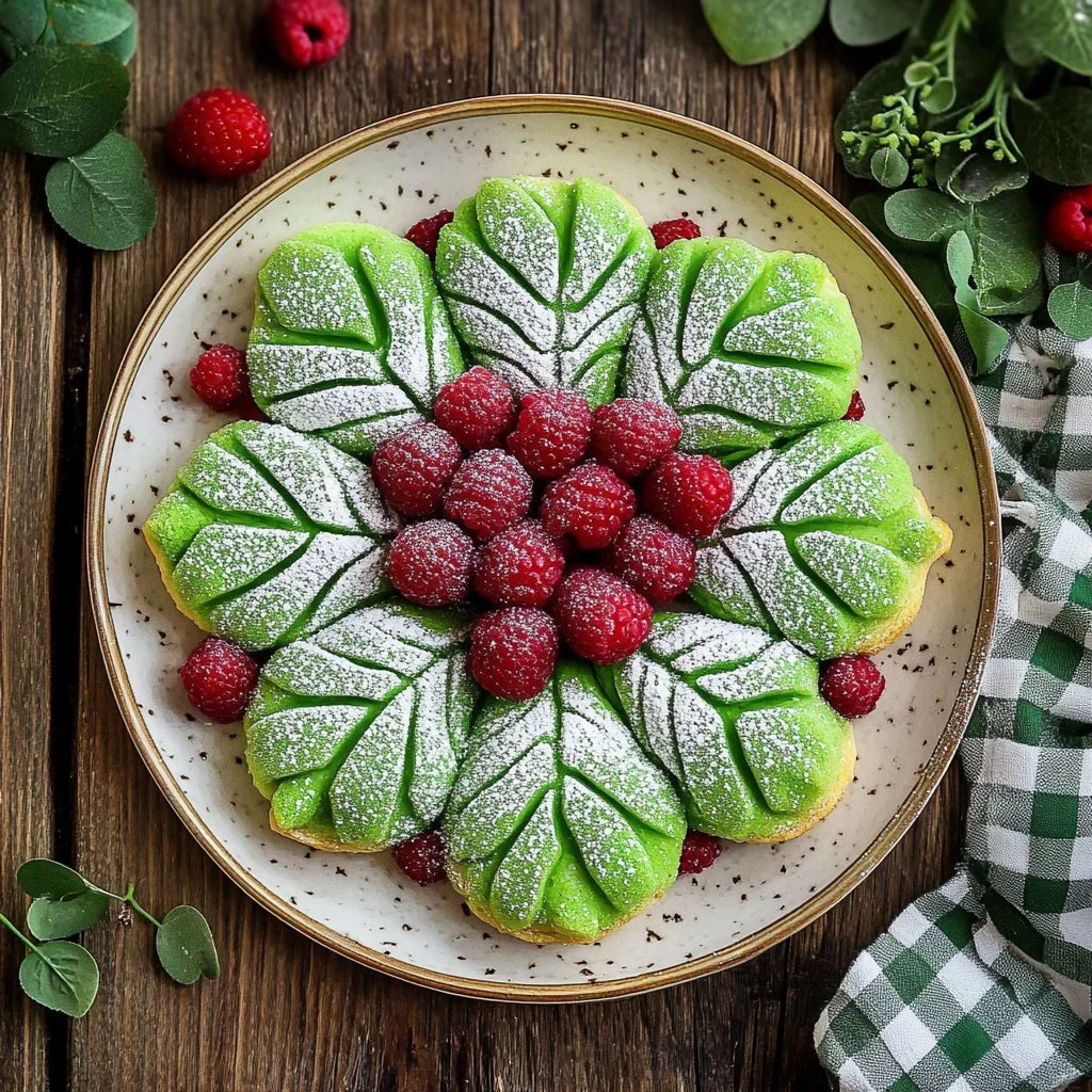 Delicious Holiday Wreath Crinkle Cookies decorated with festive colors.