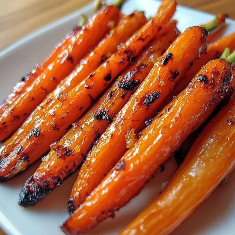 Plate of irresistible glazed carrots garnished with fresh herbs