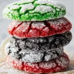 Delicious Kwanzaa Crinkle Cookies with powdered sugar on a festive plate
