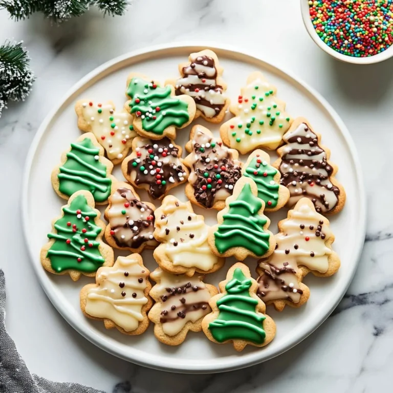 Festive spritz cookies decorated with colorful icing and sprinkles