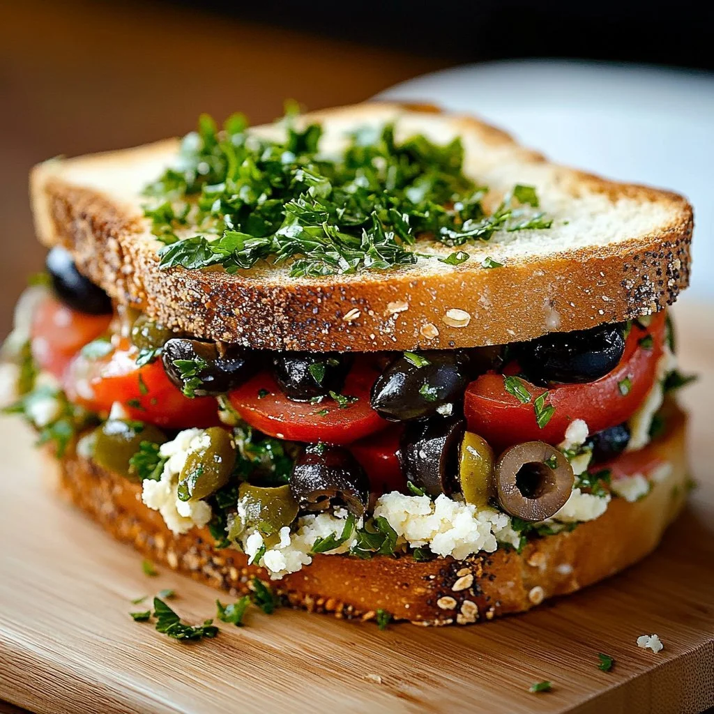 Olive Tapenade & Goat Cheese Sandwich