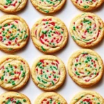 Pan-Banging Confetti Cookies topped with colorful sprinkles