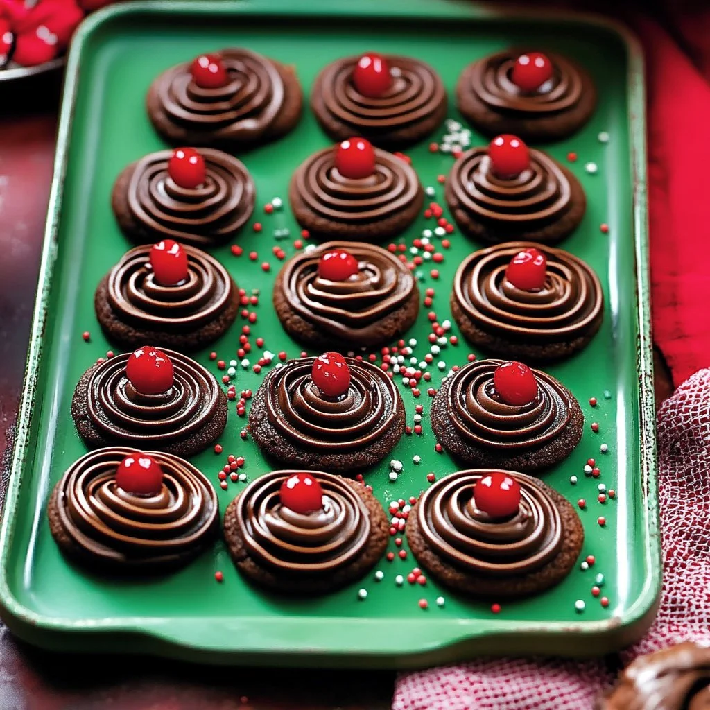 Delicious piped chocolate butter cookies displayed on a plate