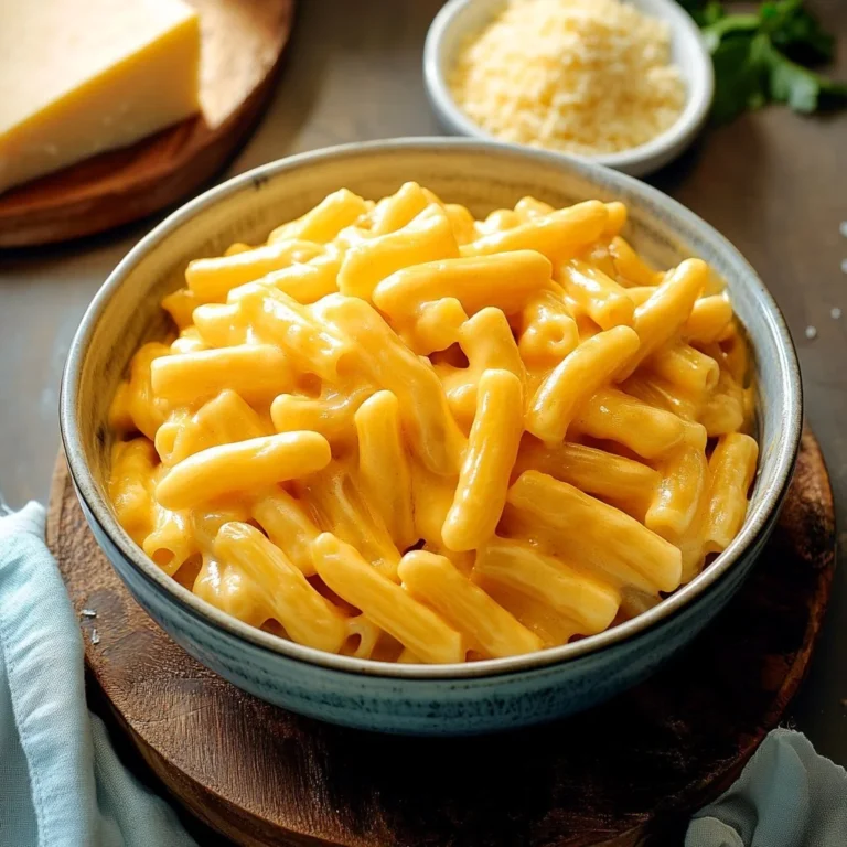 Creamy Pumpkin Mac and Cheese topped with herbs and cheese