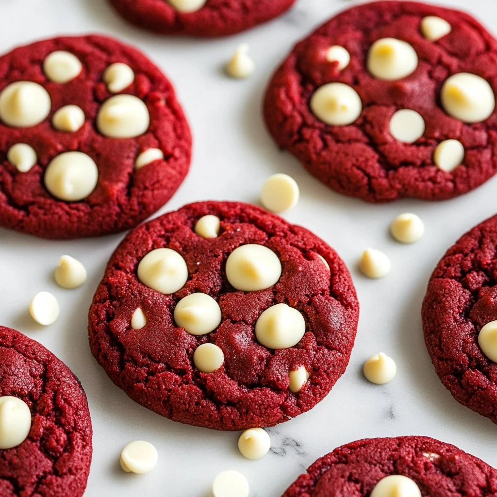 Delicious freshly baked Red Velvet Cookies on a plate