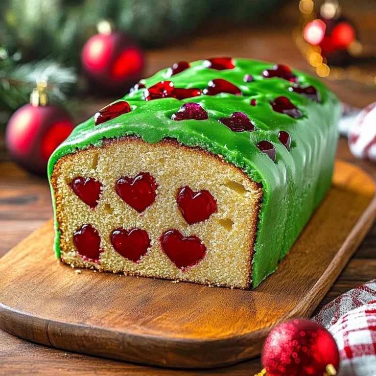 Delicious Heart Holiday Loaf Cake, perfect for festive occasions and surprises.