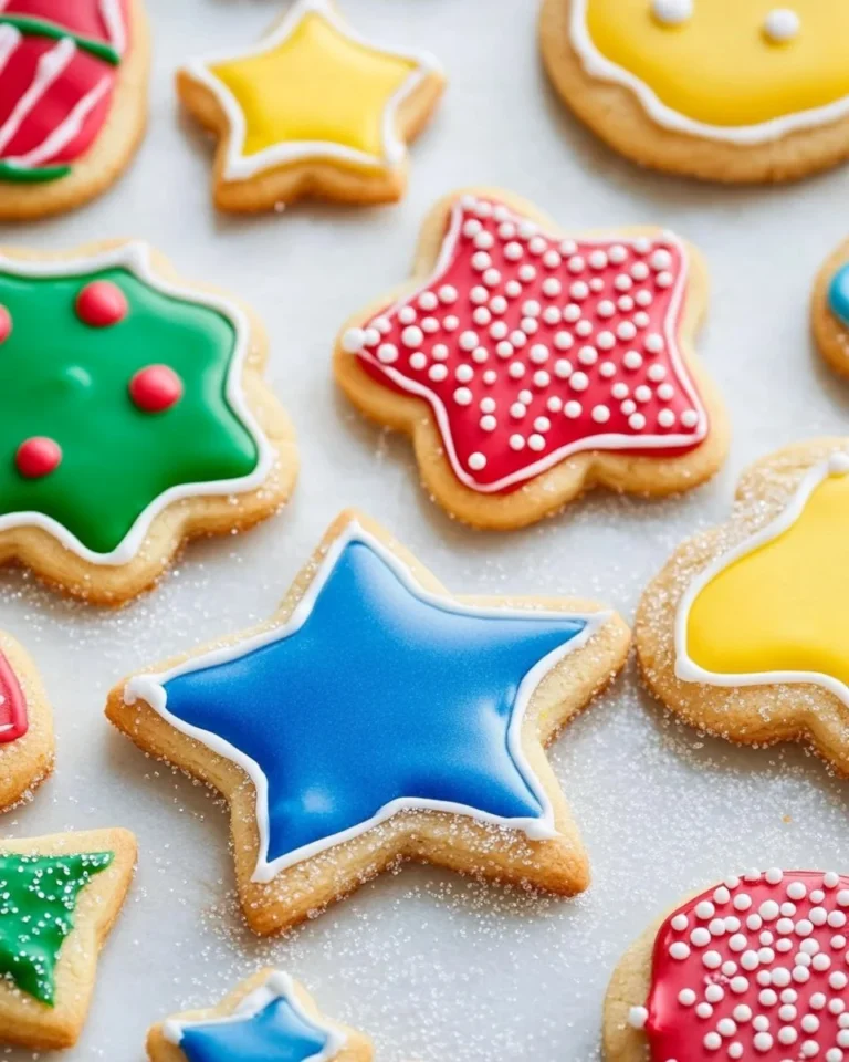 Plate of delicious homemade vegan sugar cookies with colorful sprinkles