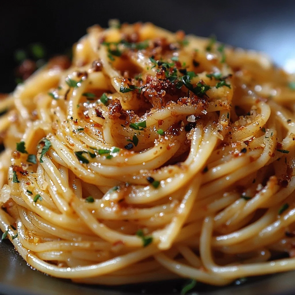 Caramelized Onion Pasta with Chili Oil