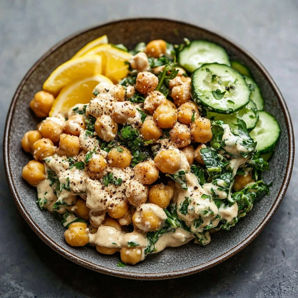 Creamy Tahini Lemon Chickpea Salad That Will Brighten Your Lunchbox