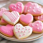 Delicious heart-shaped cookies beautifully decorated for any celebration