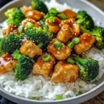 Honey Sriracha chicken with broccoli in a savory stir fry dish