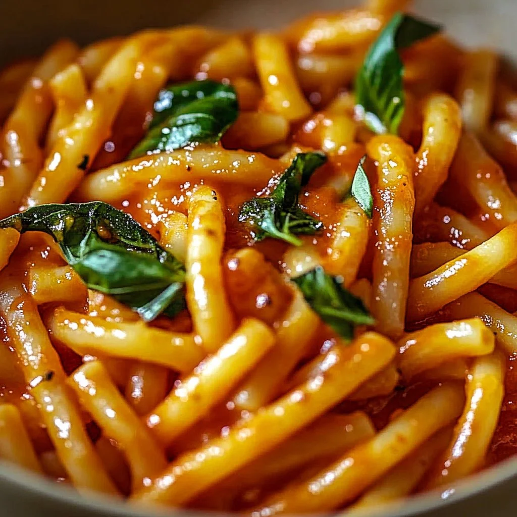 Indulgent Creamy Basil & Calabrian Chili Cavatelli Bliss