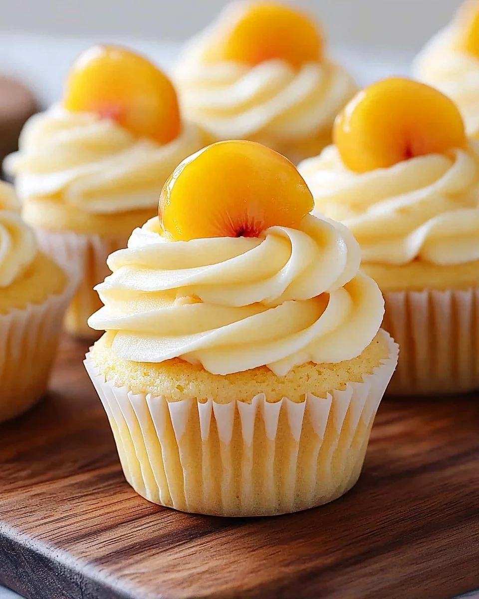 Mango Cupcakes Filled with Mango Coulis