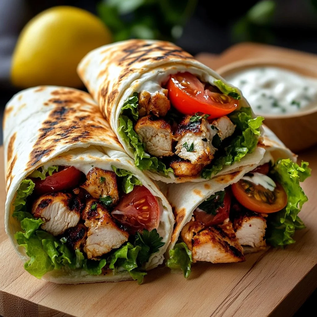 Mediterranean Chicken Gyros with Creamy Feta Tzatziki