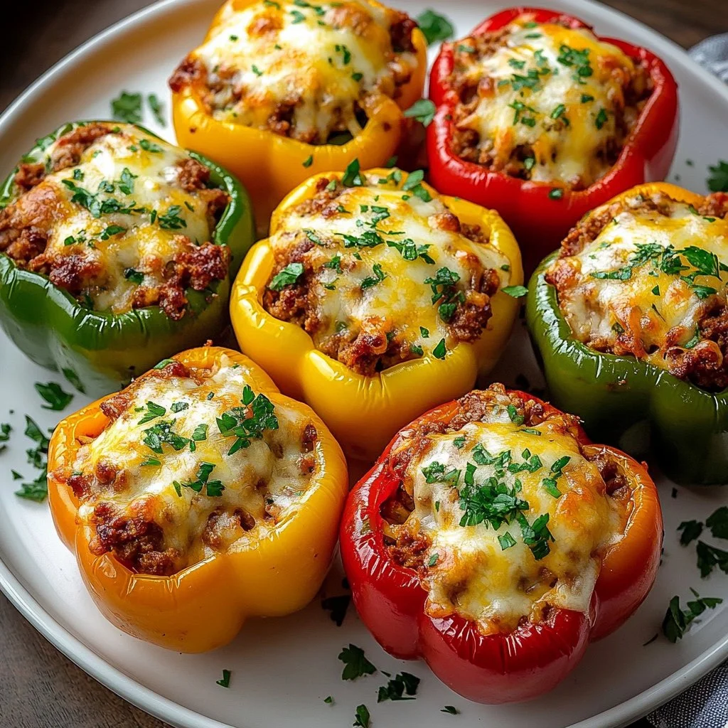 Delicious Stuffed Pepper Casserole served in a baking dish