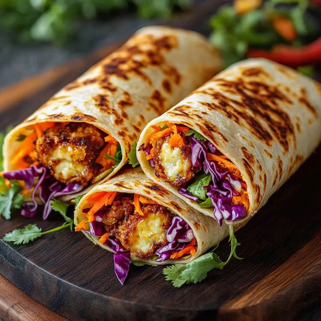 Sweet Chili Halloumi Wraps | Easy Vegetarian Lunch