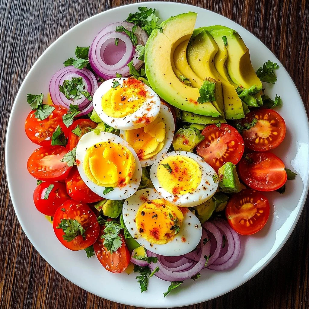 Workout Egg Avocado Salad