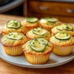 Homemade zesty cucumber muffins for a refreshing morning delight
